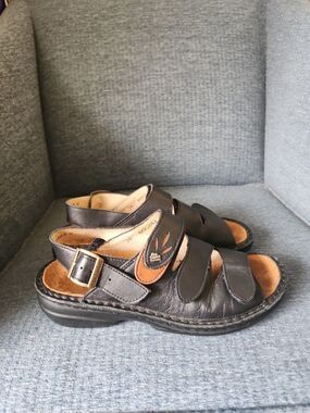 Finn Comfort Women's Black Leather Sandals Size 36 US 5.5